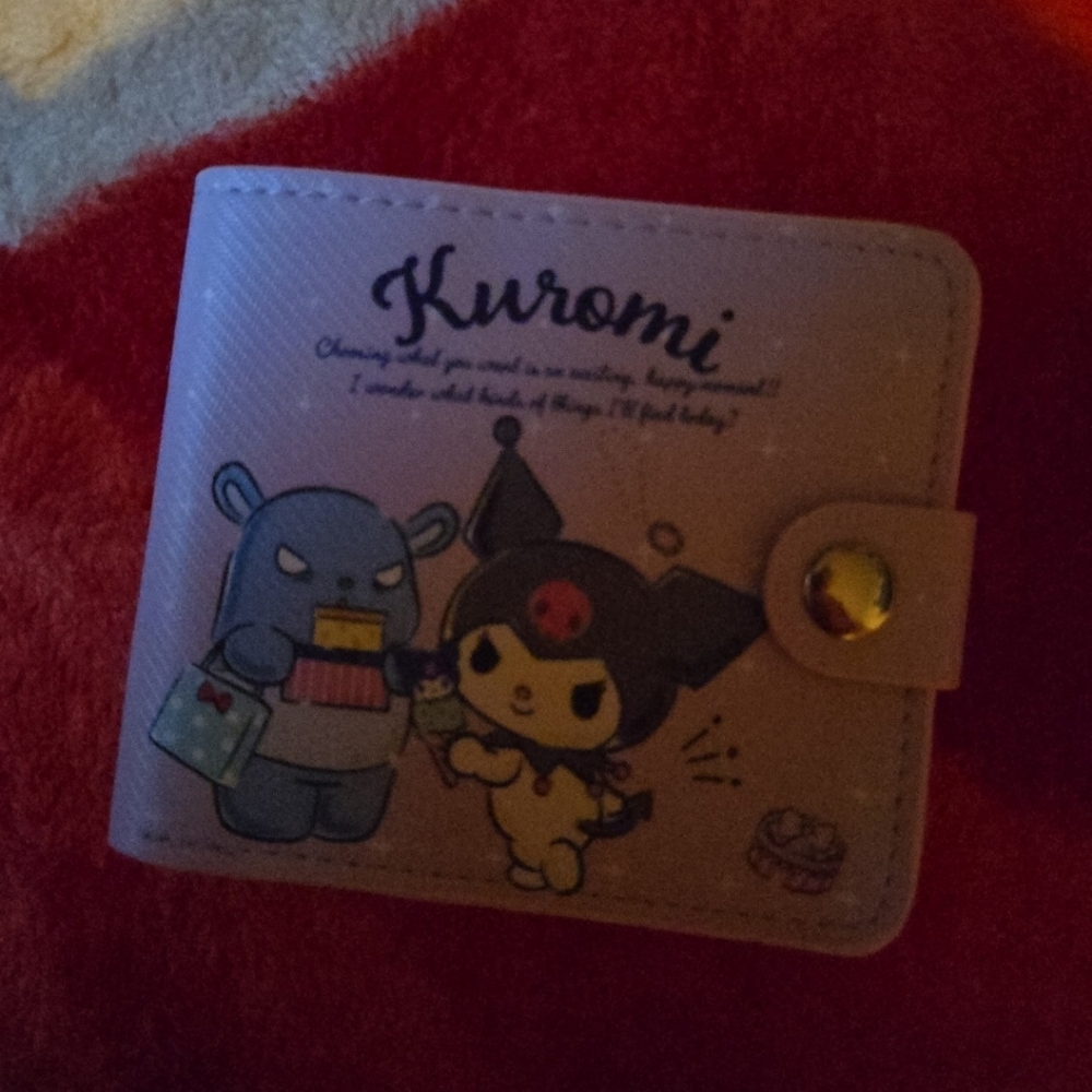 New Kuromi hello kitty anime manga leather wallet